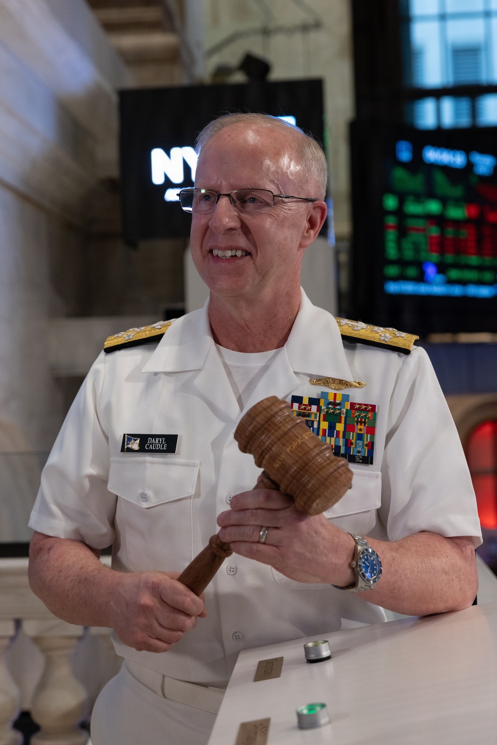 U.S. Service members attend opening Bell Ceremony at New York Stock Exchange