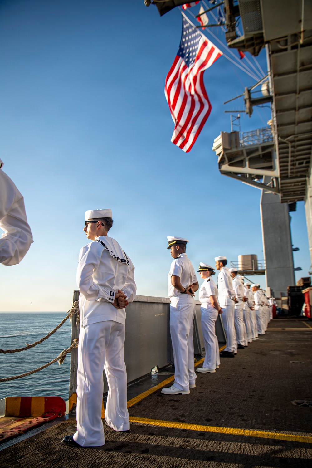 Nimitz Anchors in New York Harbor During International Naval Review 250