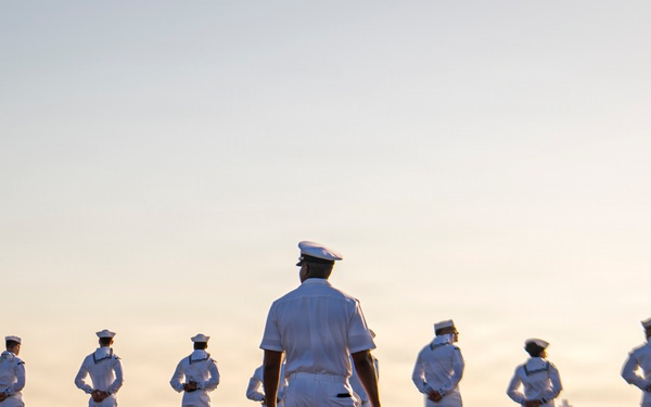 Nimitz Anchors in New York Harbor During International Naval Review 250