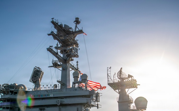 Nimitz Anchors in New York Harbor During International Naval Review 250