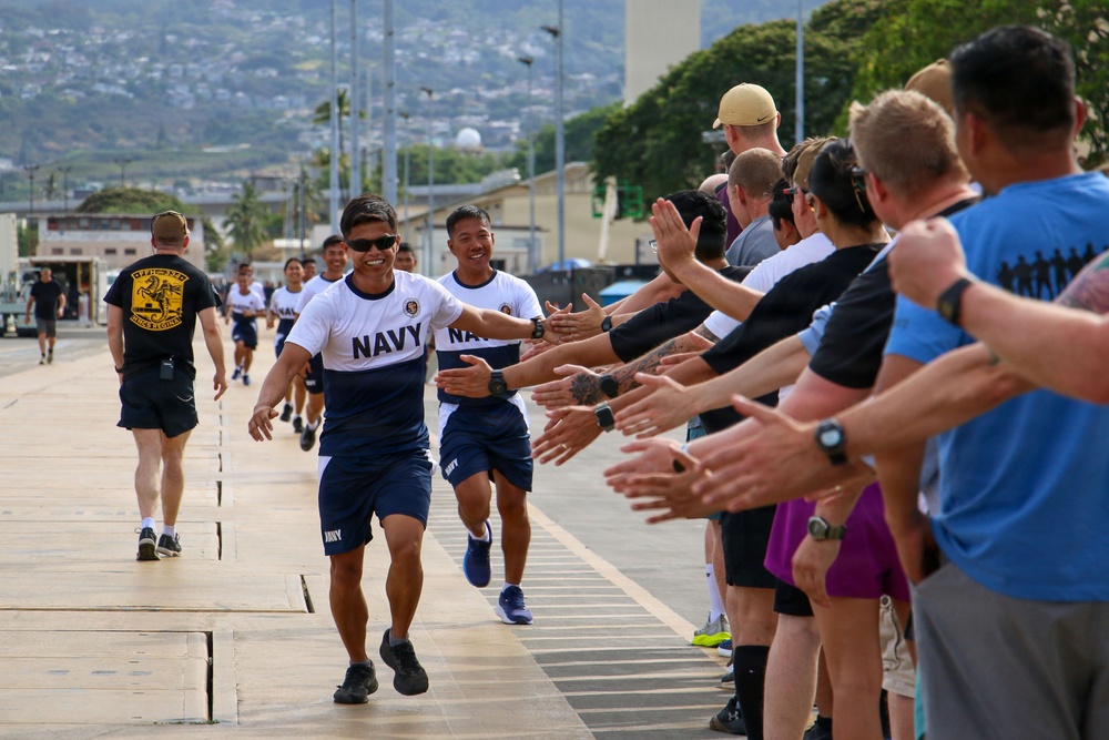 HMCS Regina hosts physical training with partner nations