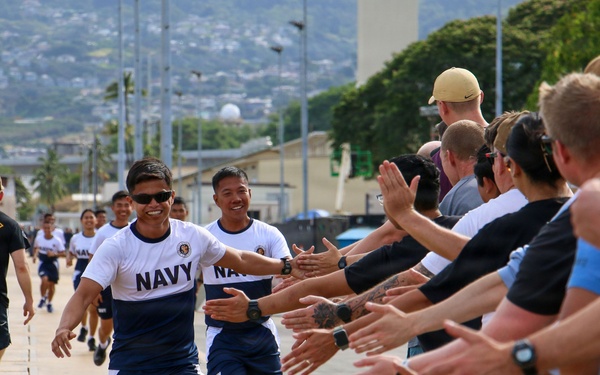 HMCS Regina hosts physical training with partner nations