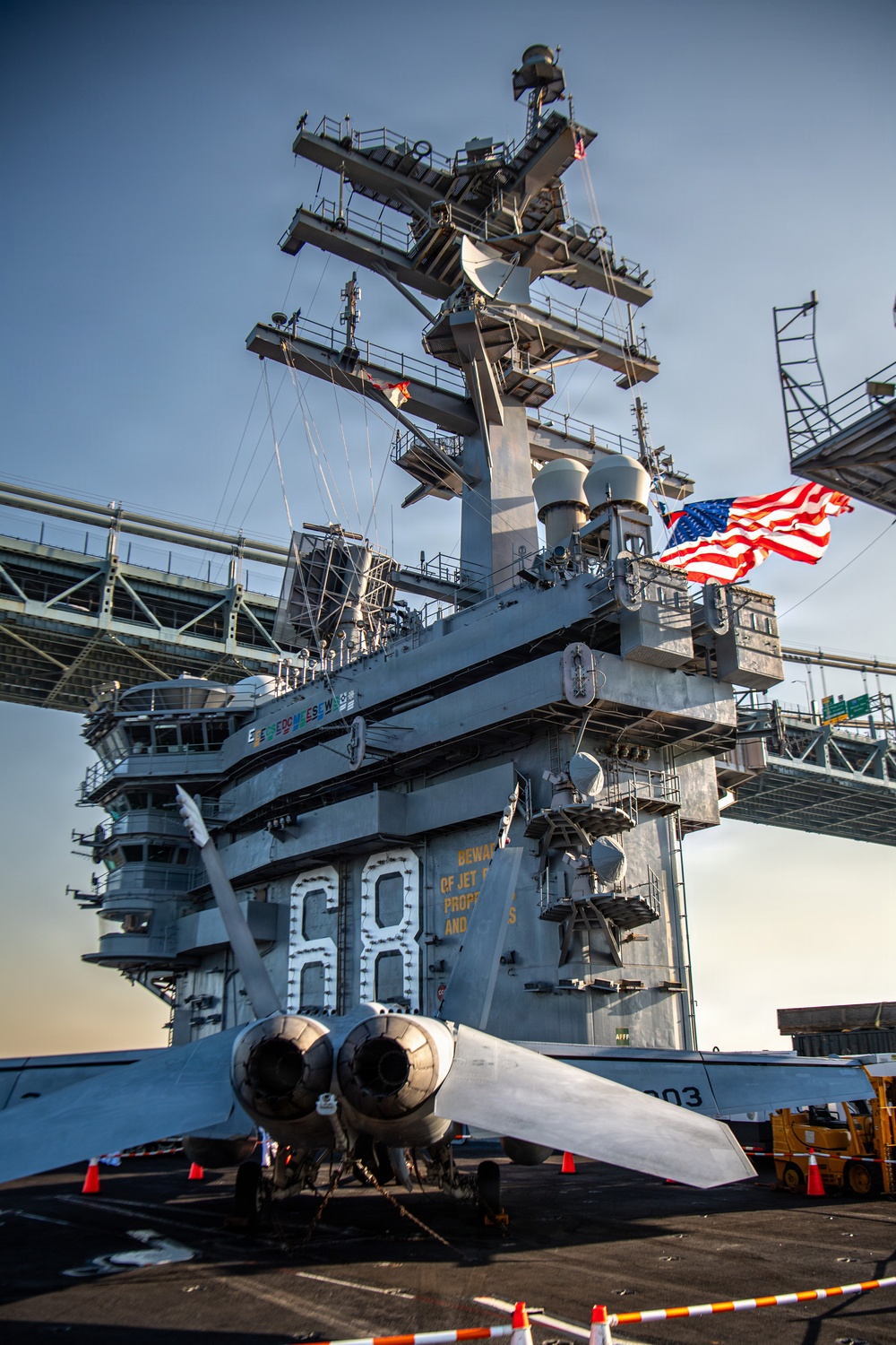 Nimitz Anchors in New York Harbor During International Naval Review 250