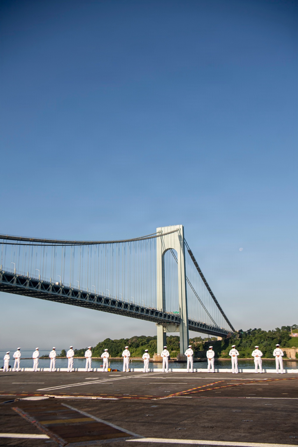 Nimitz Anchors in New York Harbor During International Naval Review 250