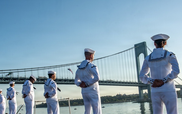 Nimitz Anchors in New York Harbor During International Naval Review 250