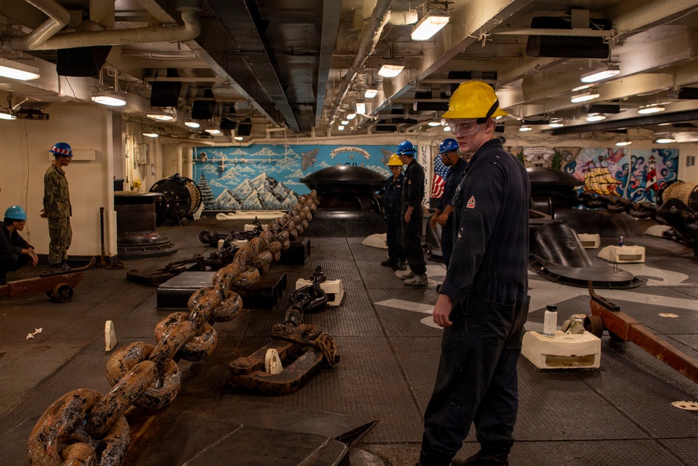 Nimitz Anchors in New York Harbor During International Naval Review 250