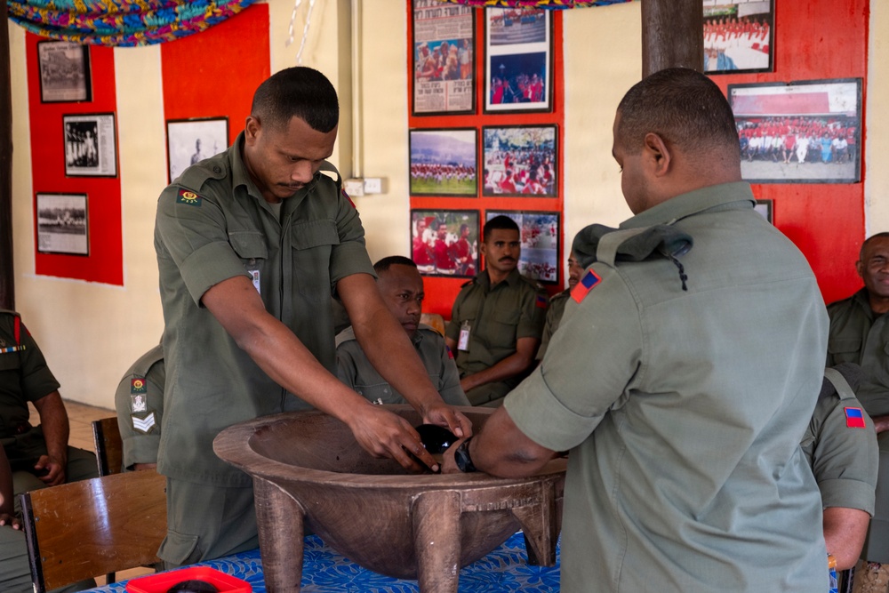 25th Infantry Division Band Visits Queen Elizabeth Barracks with Republic of Fiji Military Forces Band