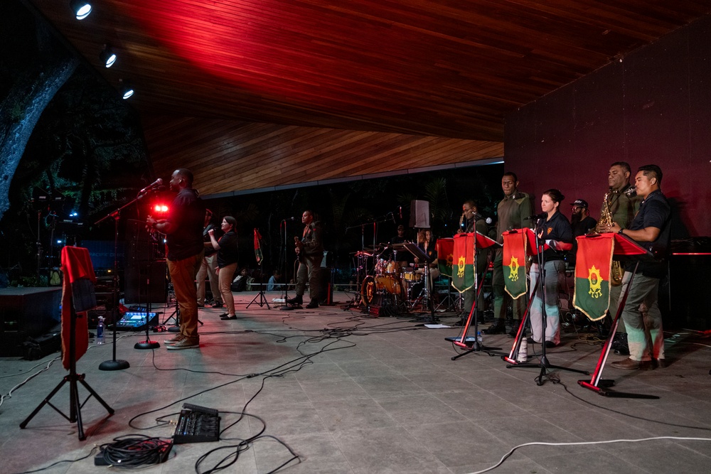 25th Infantry Division Band and Republic of Fiji Military Forces Band Perform Joint Concert at Ratu Sukuna Park