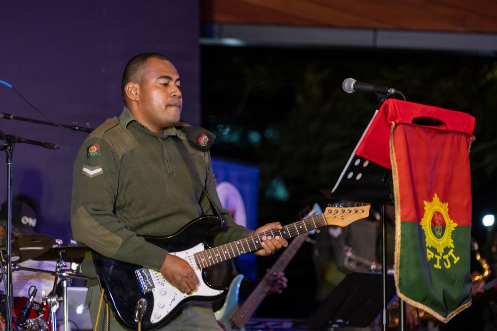 25th Infantry Division Band and Republic of Fiji Military Forces Band Perform Joint Concert at Ratu Sukuna Park