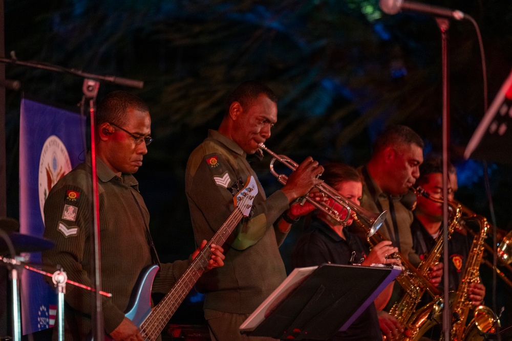 25th Infantry Division Band and Republic of Fiji Military Forces Band Perform Joint Concert at Ratu Sukuna Park