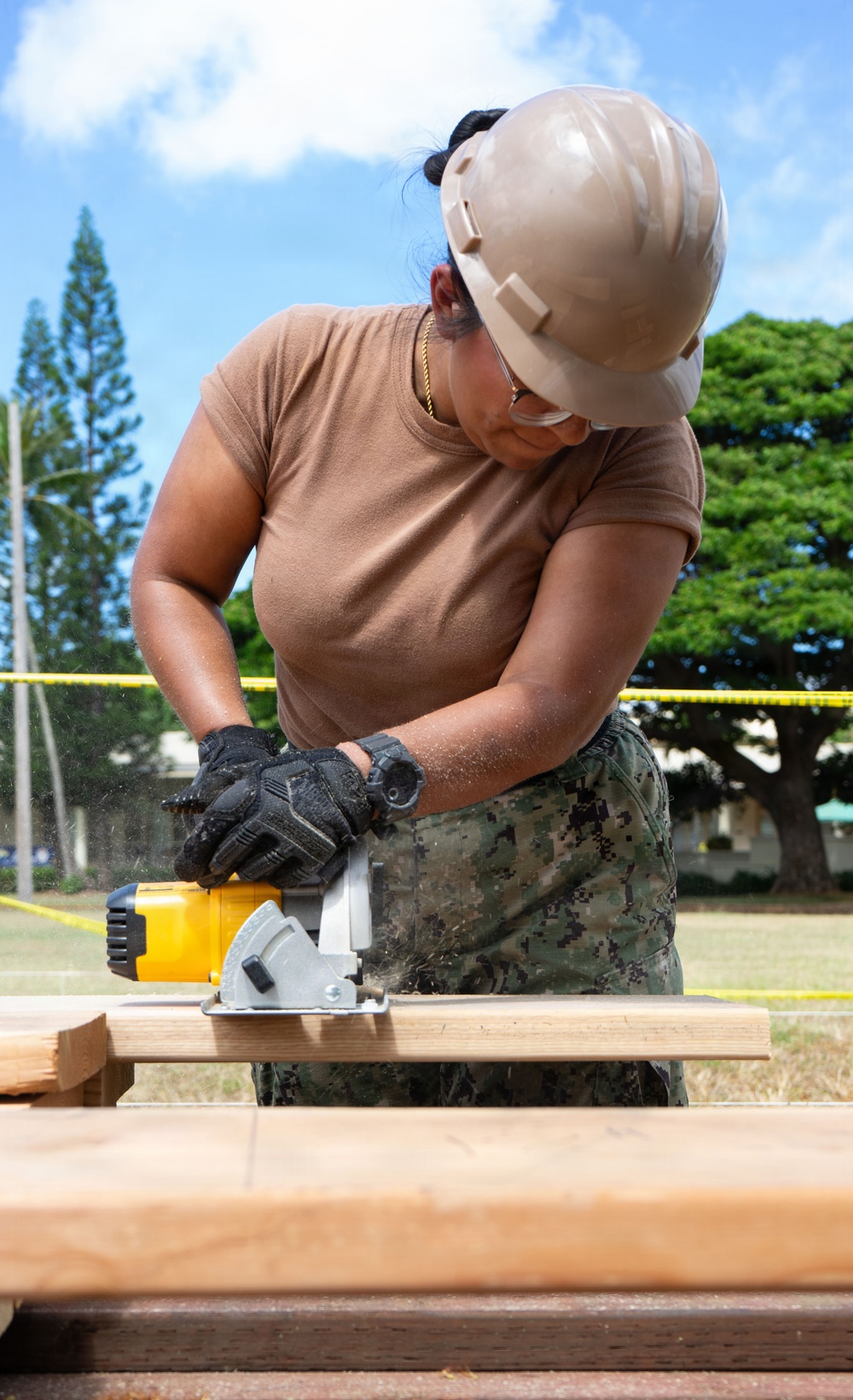 Seabees construct a HADR camp during RIMPAC 2026