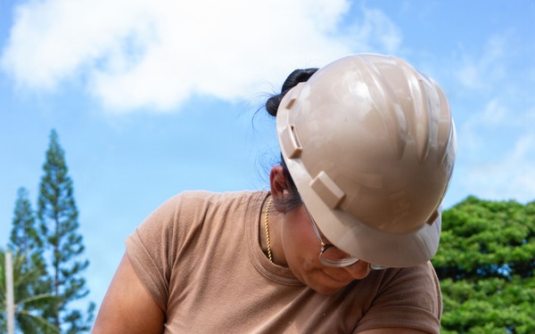 Seabees construct a HADR camp during RIMPAC 2026