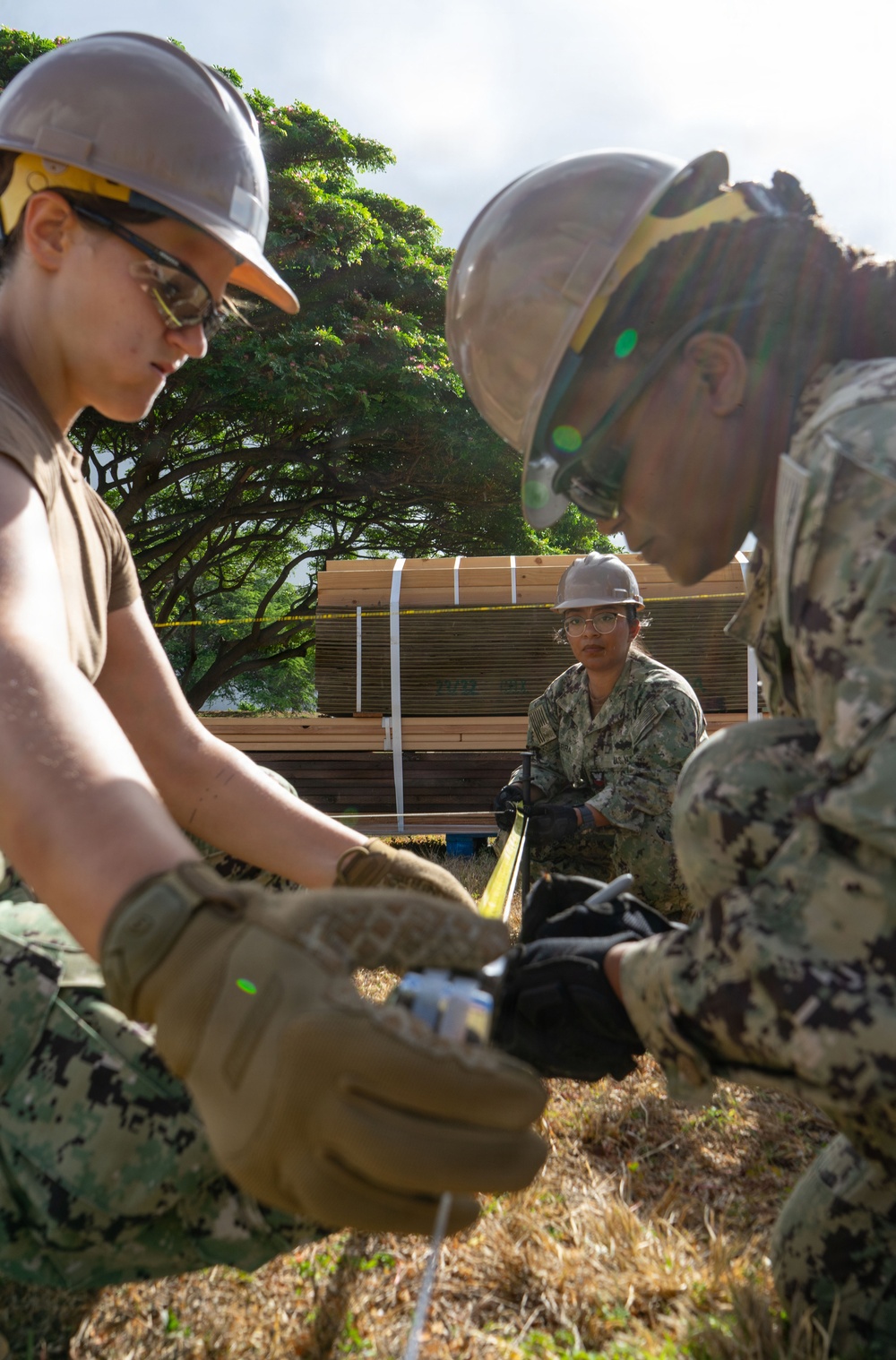 Seabees construct a HADR camp during RIMPAC 2026