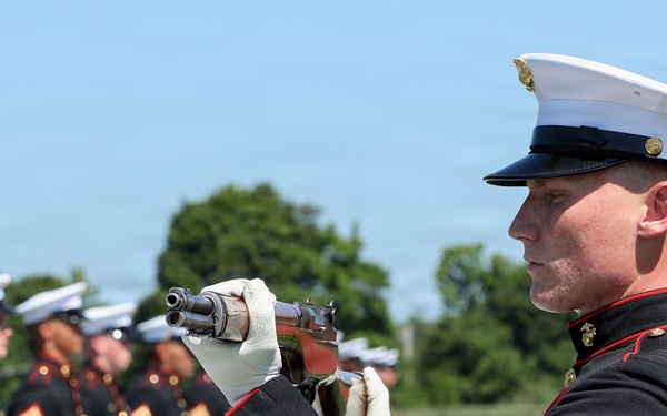 U.S. Marine Corps Silent Drill Platoon attend a Community Relations Event for INR250
