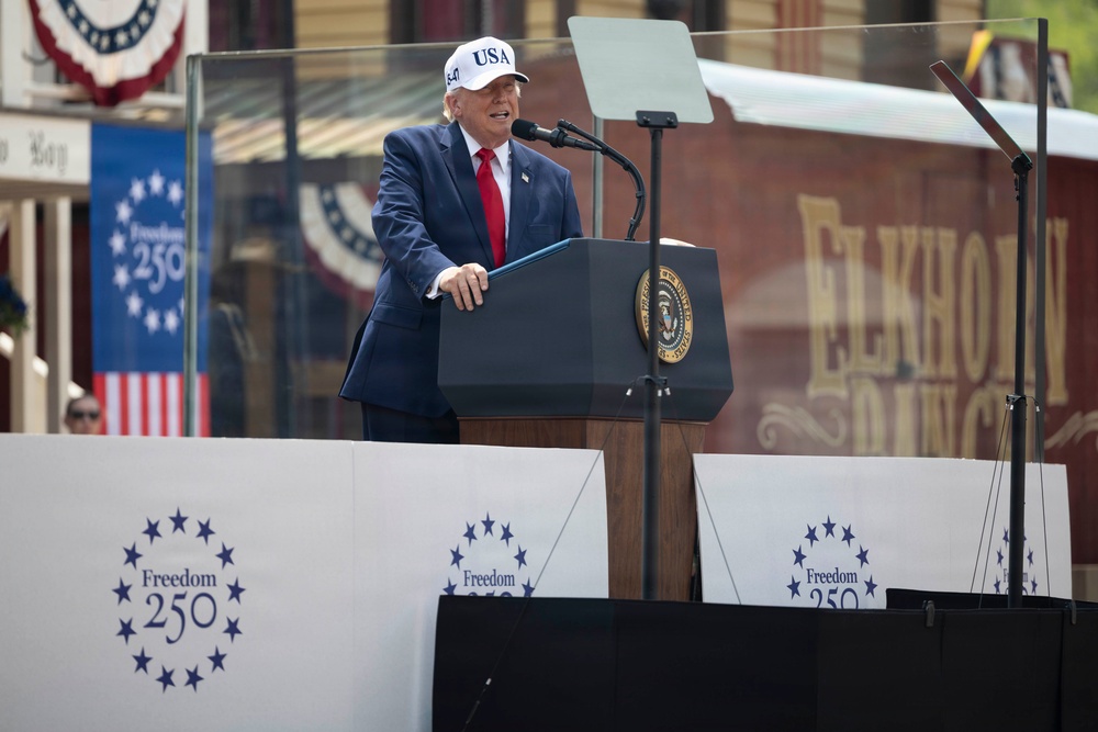 President Donald J. Trump Speaks at Theodore Roosevelt Presidential Library Grand Opening