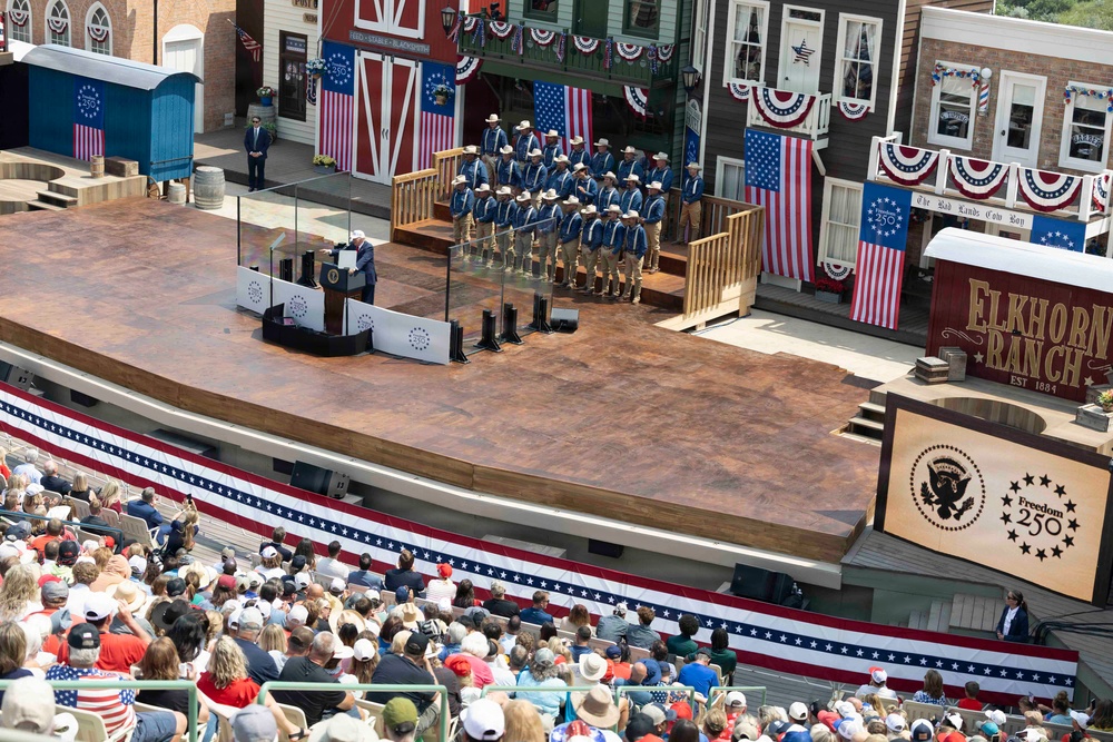 President Donald J. Trump Speaks at Theodore Roosevelt Presidential Library Grand Opening