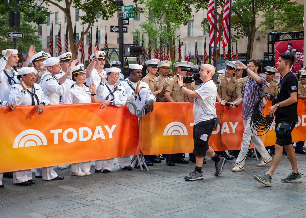 USS Arlington Sailors and Marines at TODAY Show