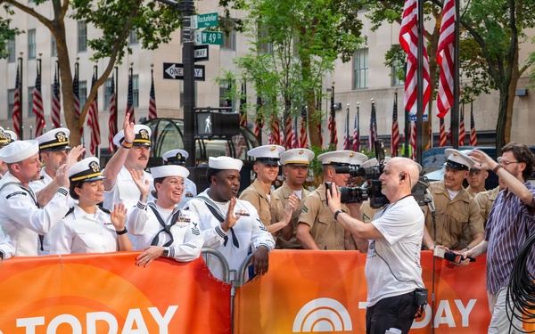 USS Arlington Sailors and Marines at TODAY Show