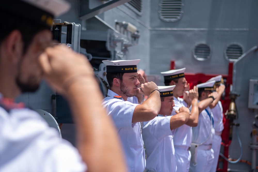 Italian Navy hosts luncheon aboard ITS Giovanni Delle Bande Nere (P434) during RIMPAC 2026
