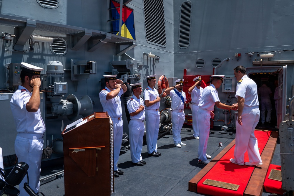 Italian Navy hosts luncheon aboard ITS Giovanni Delle Bande Nere (P434) during RIMPAC 2026