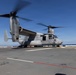 MV-22B Ospreys and MH-60 Seahawk execute embarking procedures on USS Makin Island