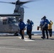 MV-22B Ospreys and MH-60 Seahawk execute embarking procedures on USS Makin Island