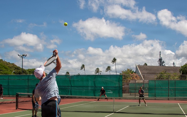 U.S., Canadian Sailors Compete in RIMPAC 2026 Doubles Tennis Match