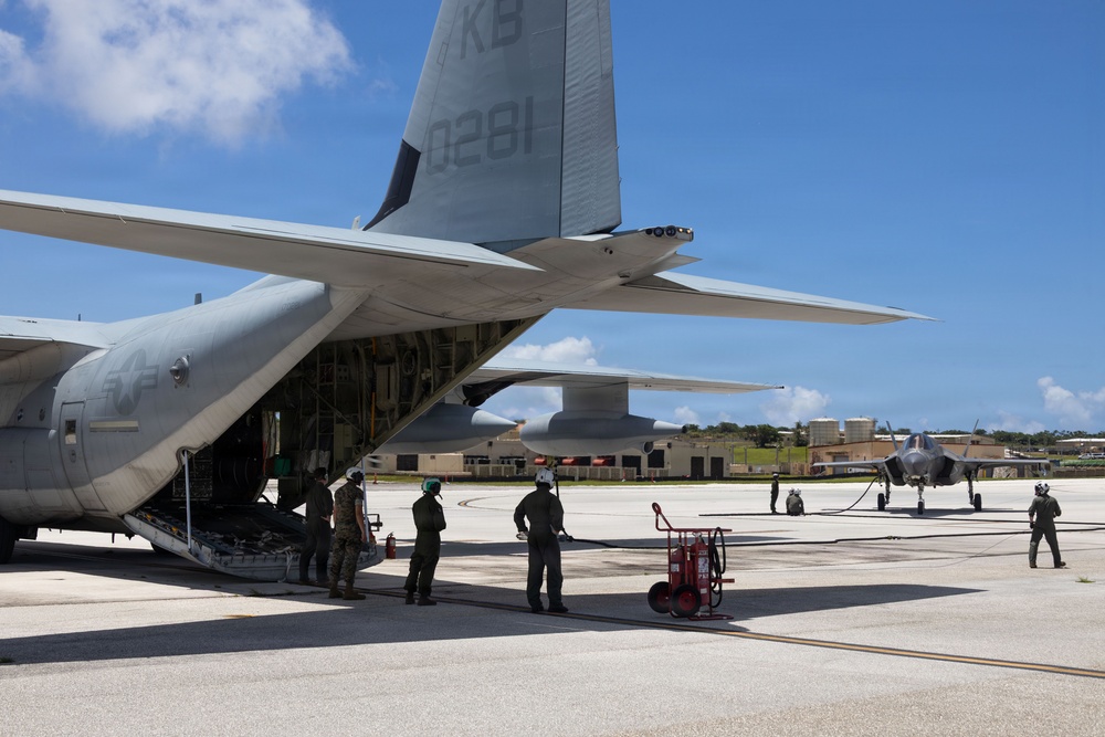VMGR-152, VMGR-153 refuel VMFA-242 in air, on ground during Valiant Shield 2026