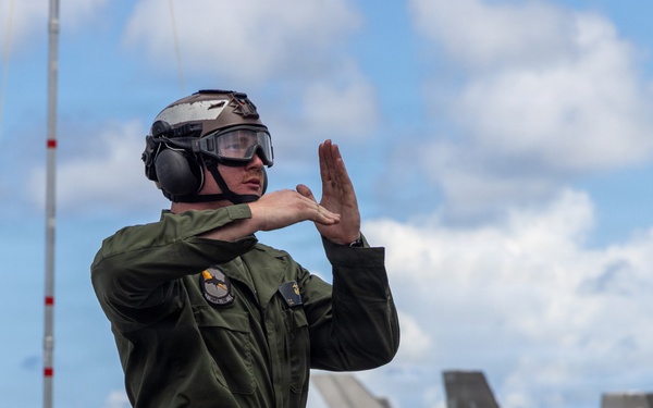 U.S. Marines continue flight operations during Valiant Shield 2026