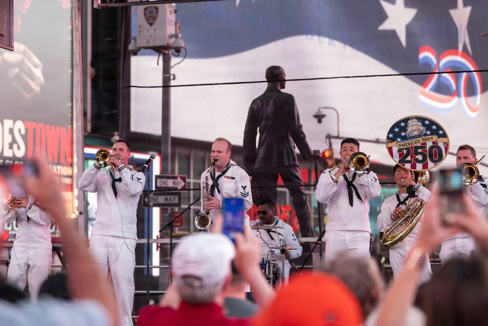 Navy Band Northeast performs in Times Square