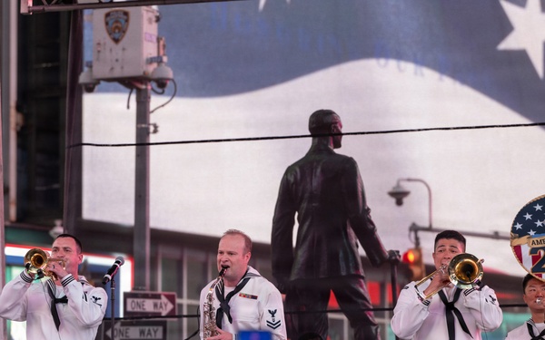 Navy Band Northeast performs in Times Square