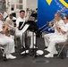 U.S. Navy Band Brass Quintet perform at the International Naval Review Welcome Ceremony