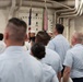 The U.S. Navy Ceremonial Guard present colors at the International Naval Review Welcome Ceremony