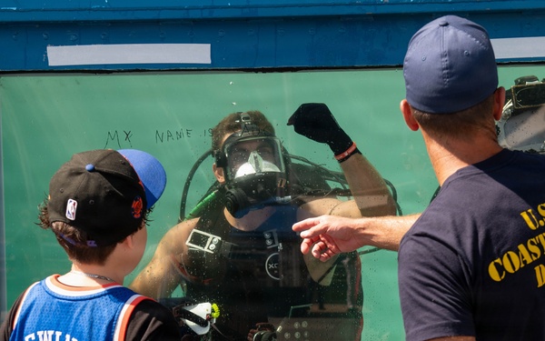 U.S. Coast Guard dive demonstrations highlight Sail 250 events at the Intrepid Museum