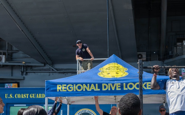 U.S. Coast Guard dive demonstrations highlight Sail 250 events at the Intrepid Museum