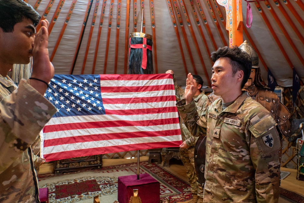 Home Again: Mongolian-Born Soldier Returns in U.S. Army Uniform