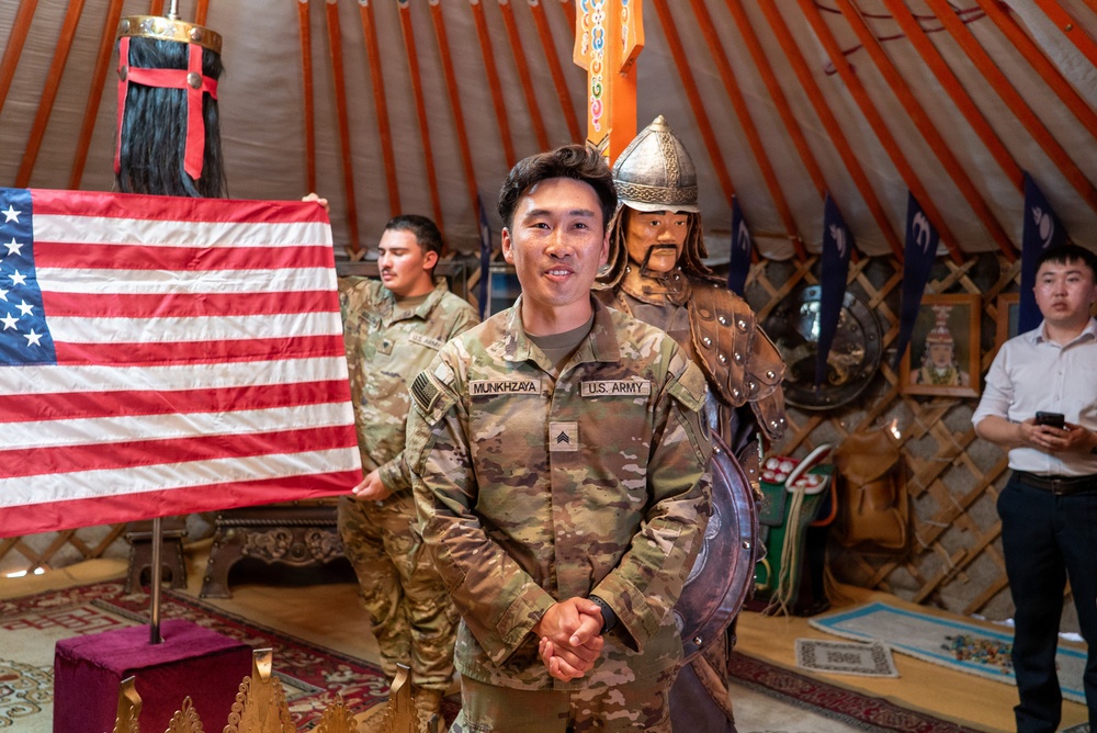 Home Again: Mongolian-Born Soldier Returns in U.S. Army Uniform