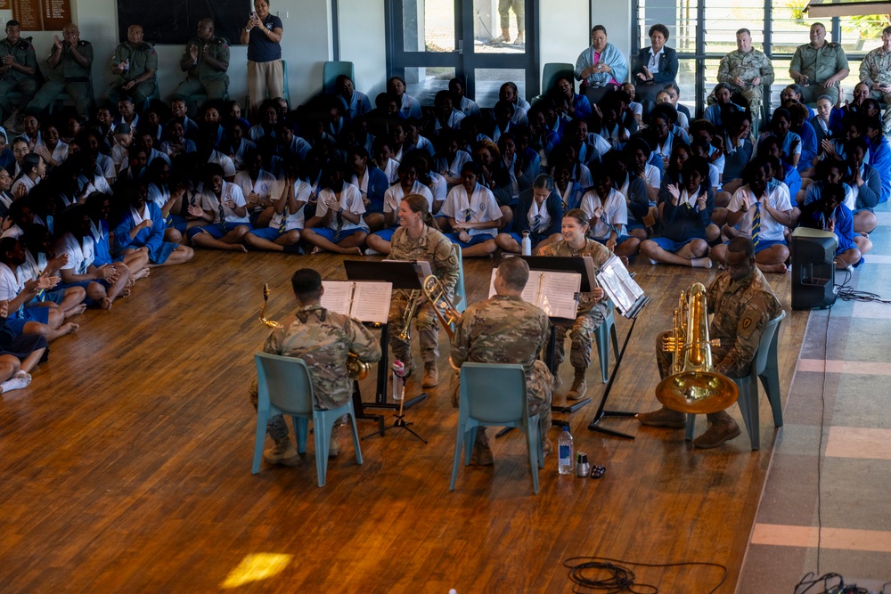 25th Infantry Division Band Visits Schools Across Suva During America 250 Celebration