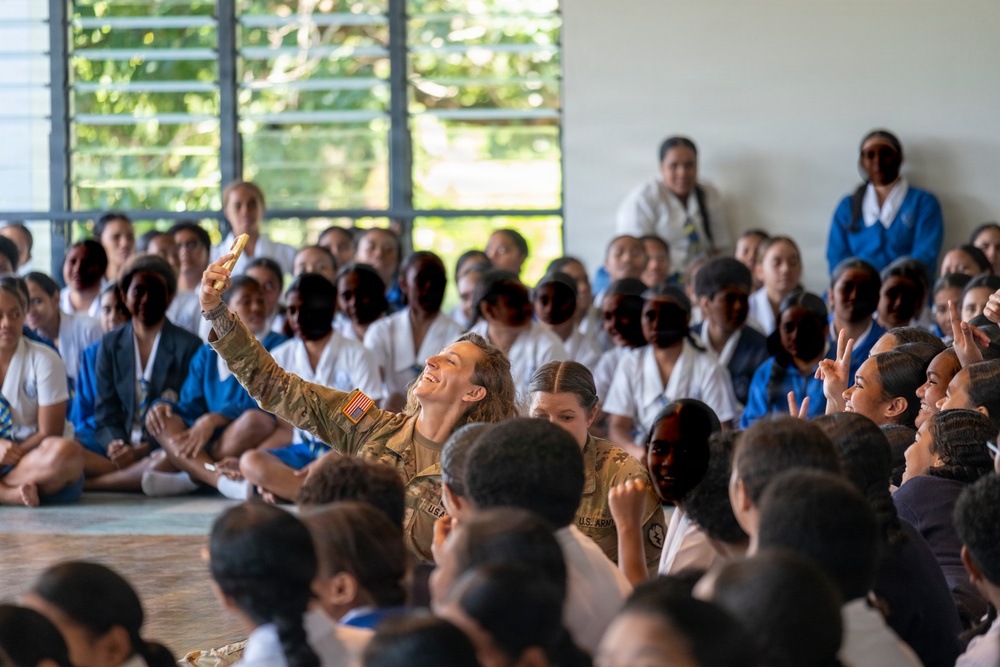 25th Infantry Division Band Visits Schools Across Suva During America 250 Celebration