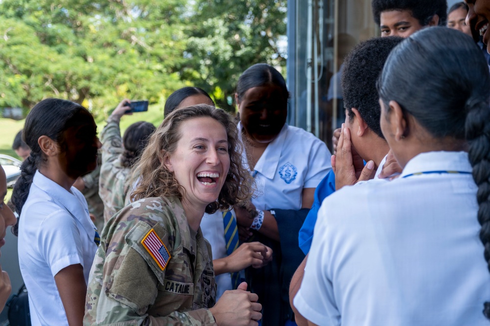 25th Infantry Division Band Visits Schools Across Suva During America 250 Celebration