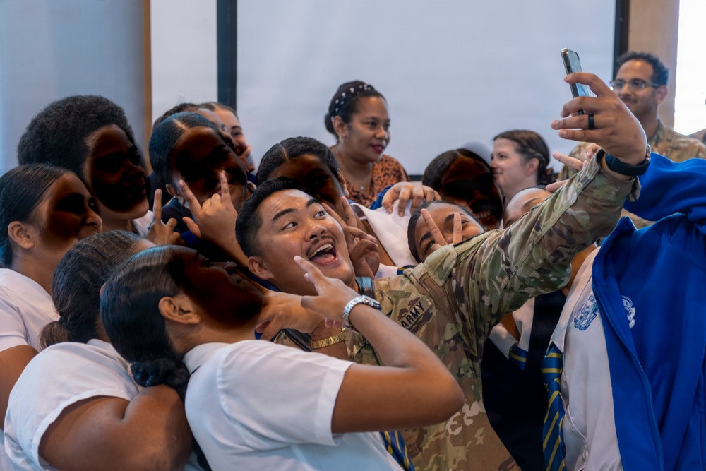 25th Infantry Division Band Visits Schools Across Suva During America 250 Celebration