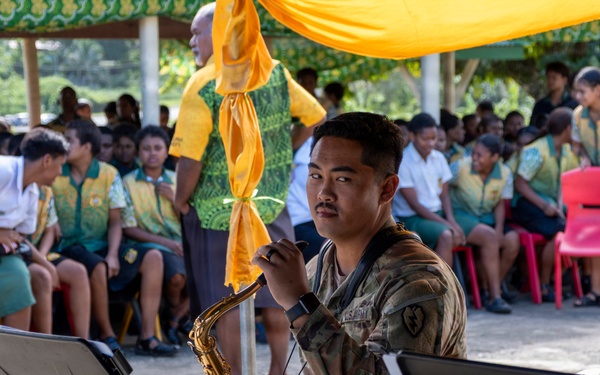 25th Infantry Division Band Visits Schools Across Suva During America 250 Celebration