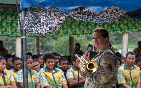 25th Infantry Division Band Visits Schools Across Suva During America 250 Celebration