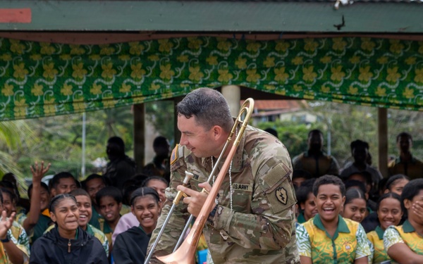 25th Infantry Division Band Visits Schools Across Suva During America 250 Celebration