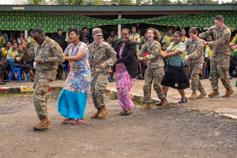 25th Infantry Division Band Visits Schools Across Suva During America 250 Celebration