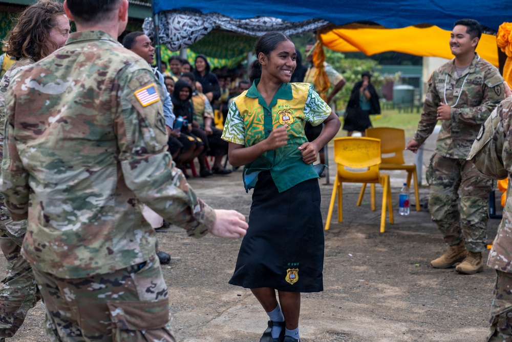 25th Infantry Division Band Visits Schools Across Suva During America 250 Celebration