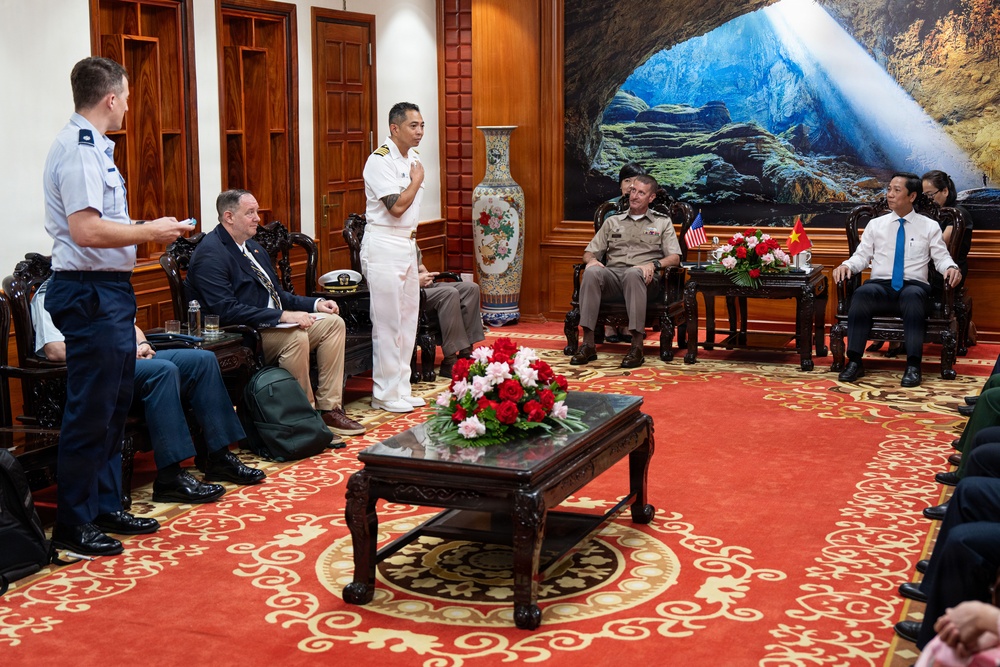 Pacific Partnership 2026 and Pacific Friendship 2026 Conduct Office Call with Vietnamese Armed Forces Officials in Quang Tri, Vietnam