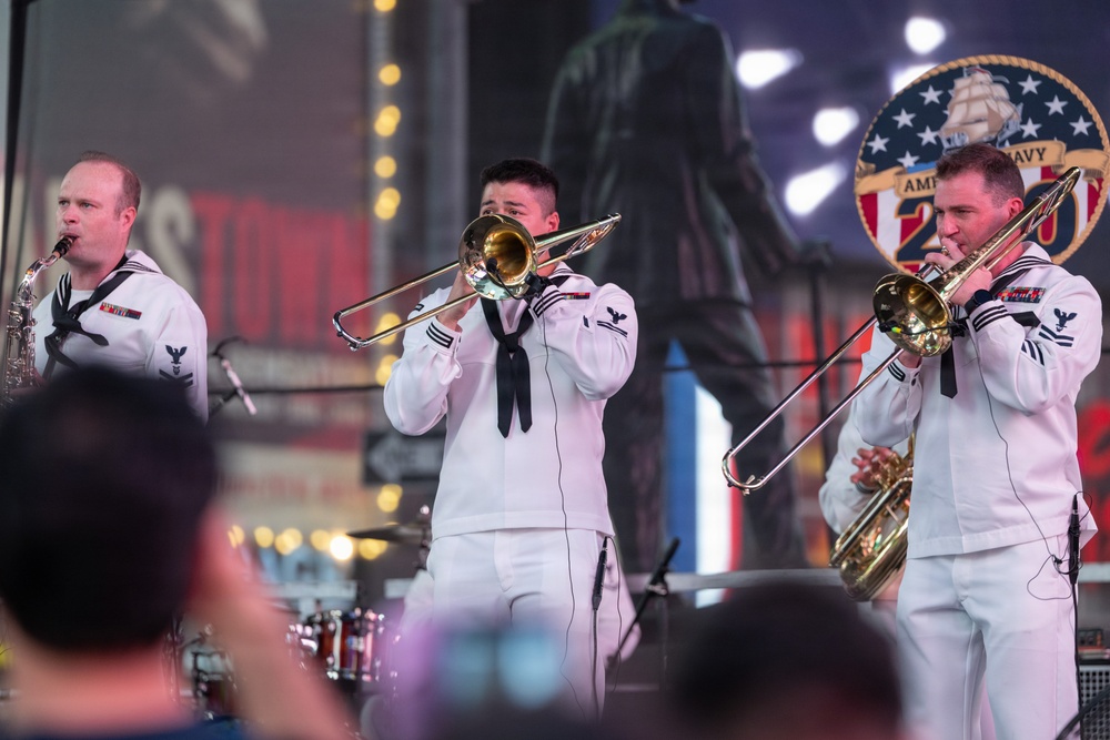 Navy Band Northeast performs in Times Square
