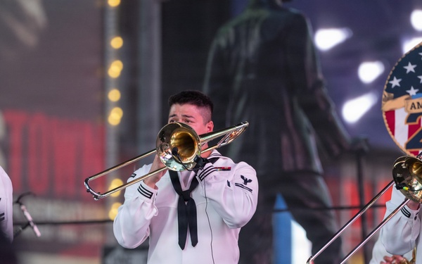 Navy Band Northeast performs in Times Square