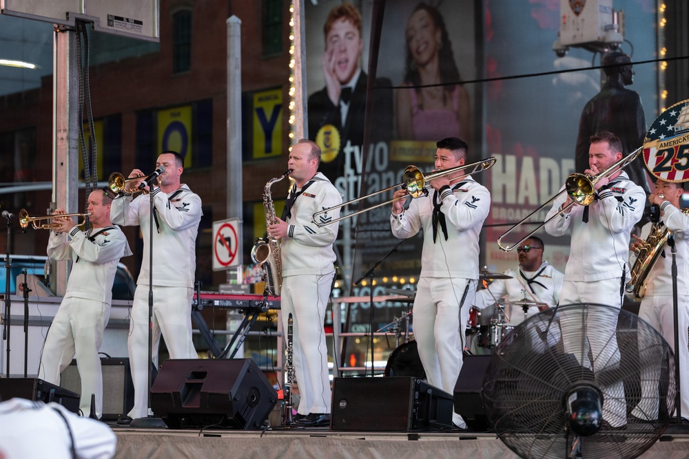 Navy Band Northeast performs in Times Square